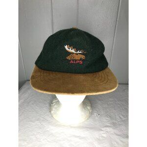 Vintage ALPS Fine Apparel wool adjustable strapback hat cap made USA